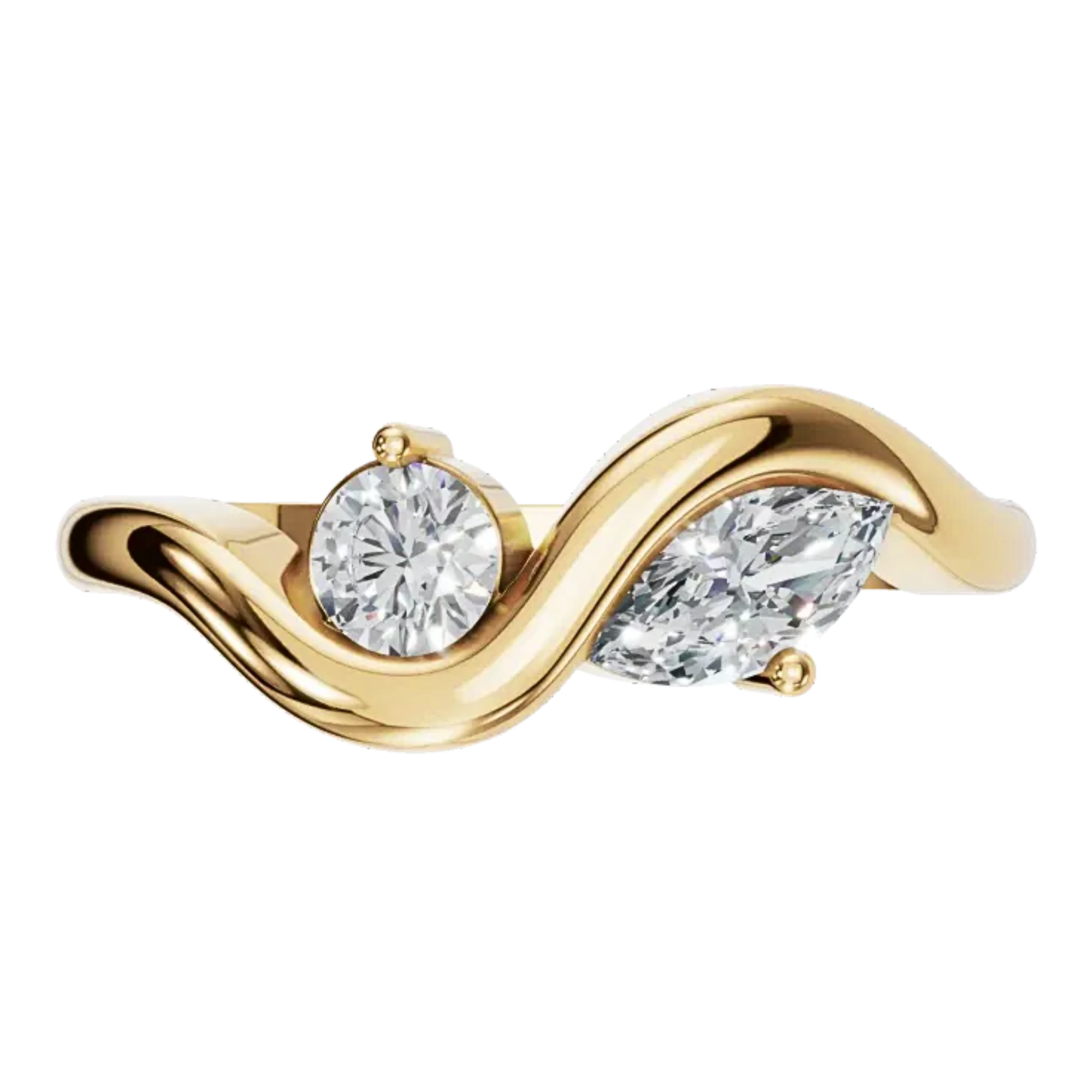 Felicity Toi-et-Moi Round & Marquise Diamond Ring