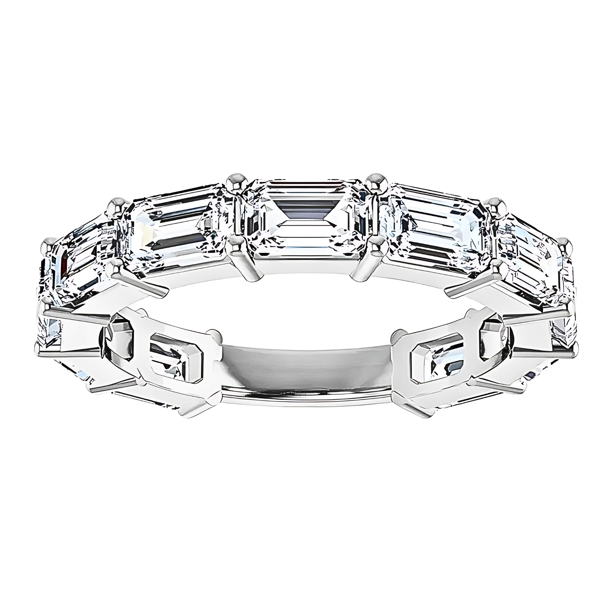 Sylvie East-West Emerald Diamond Ring