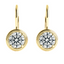 Elizabeth Prong Bezel Round Lab Grown Diamond Drop Earrings