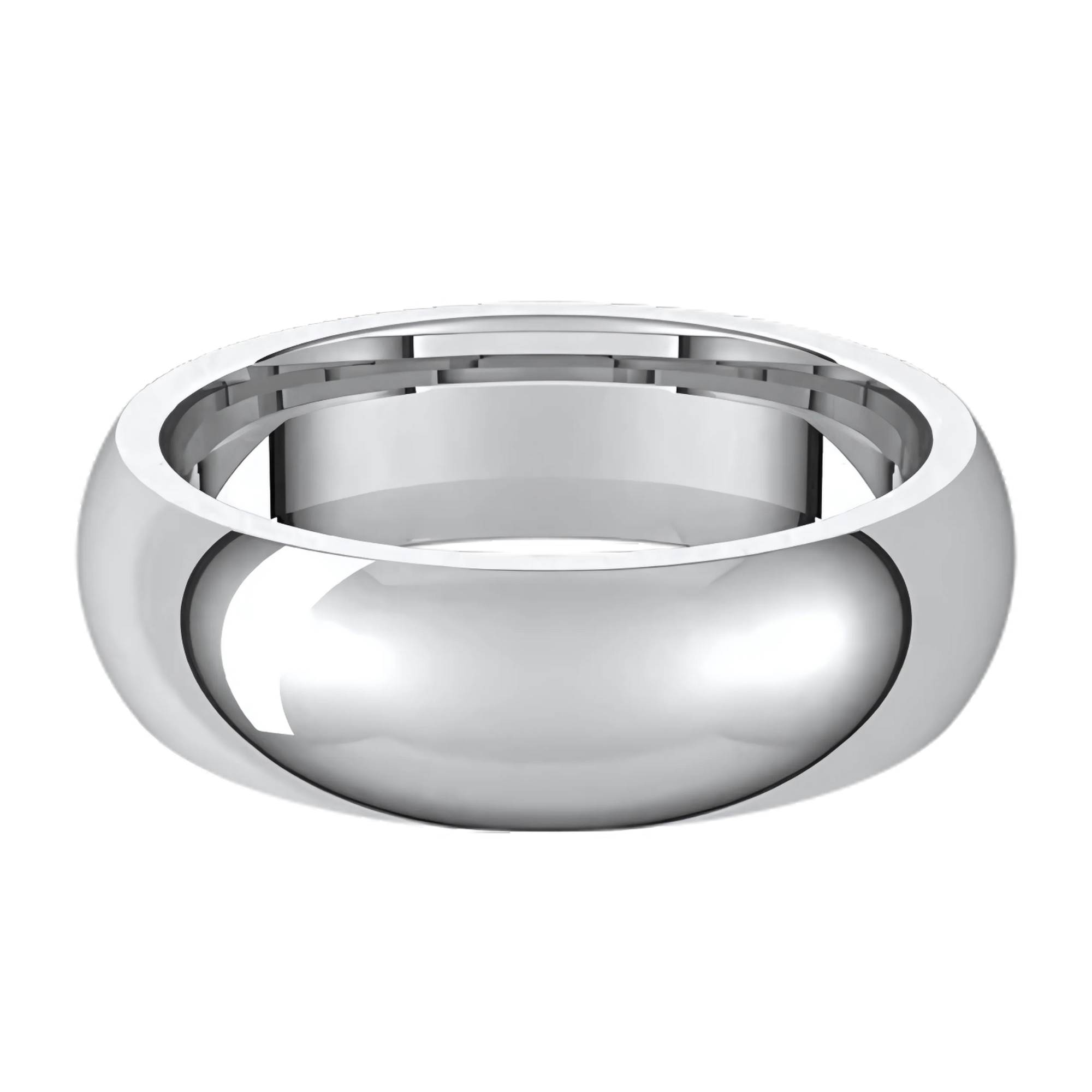Comfort-Fit Half Round Polished Men's Wedding Ring