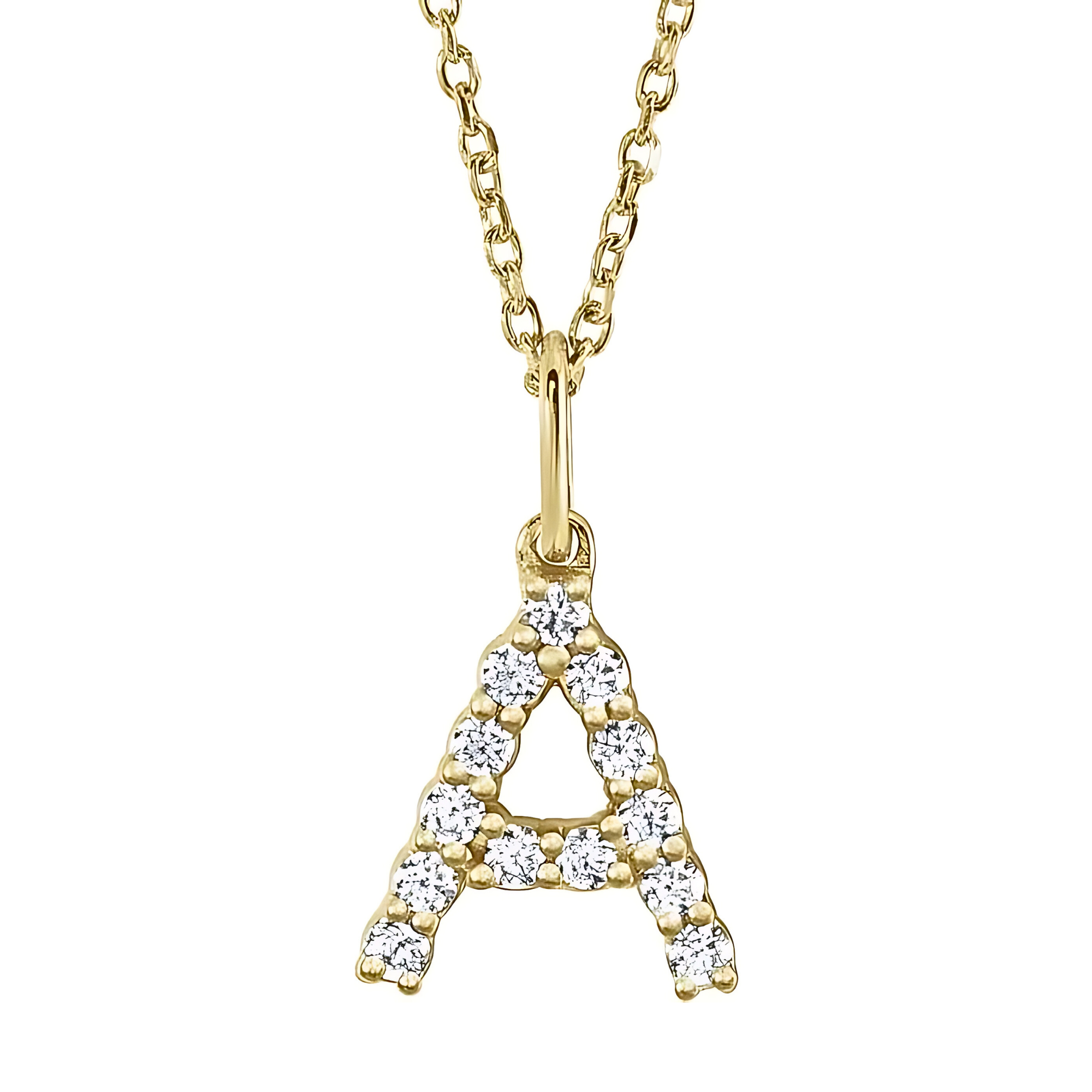 Initial Lab Grown Diamond Pendant Necklace