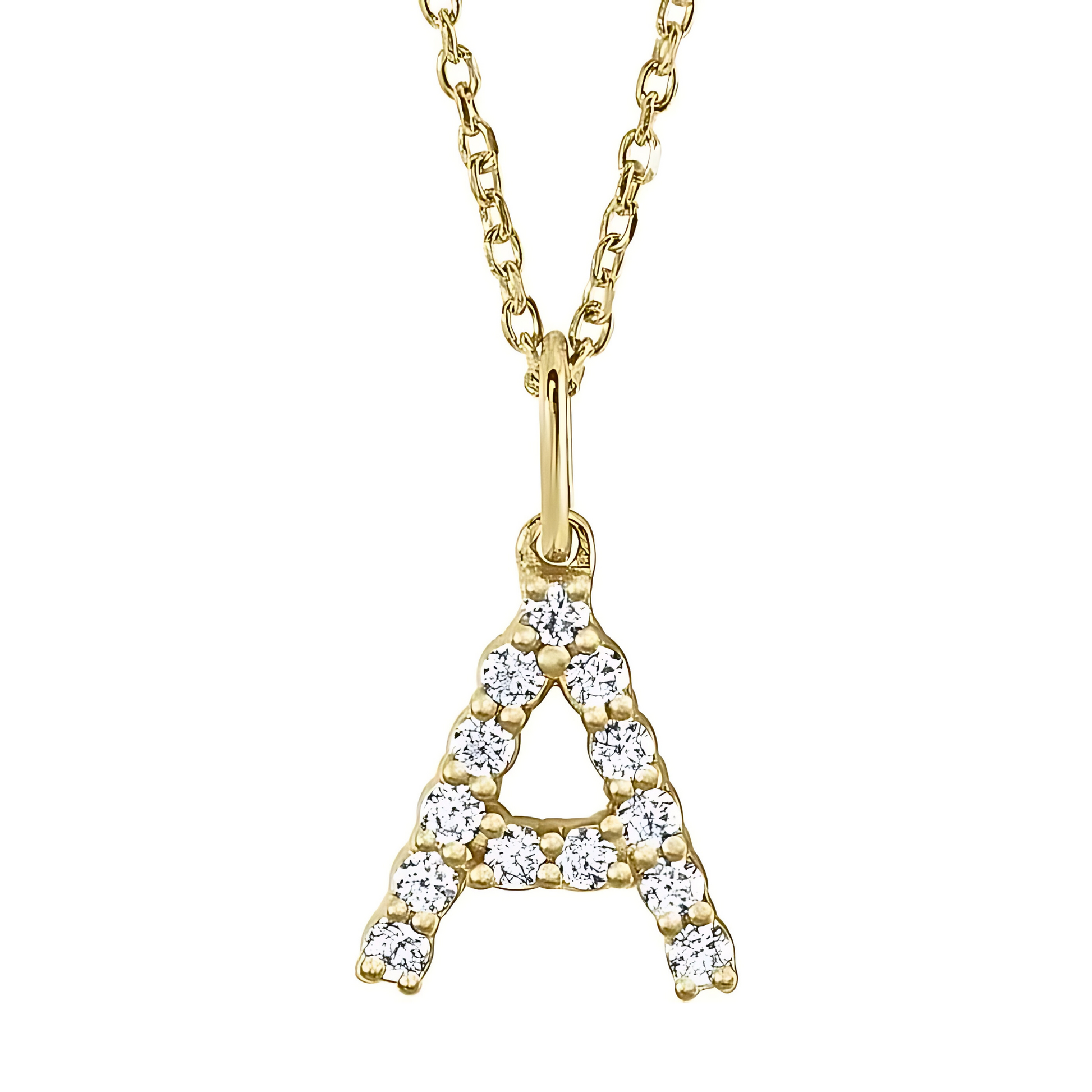 Initial Lab Grown Diamond Pendant Necklace