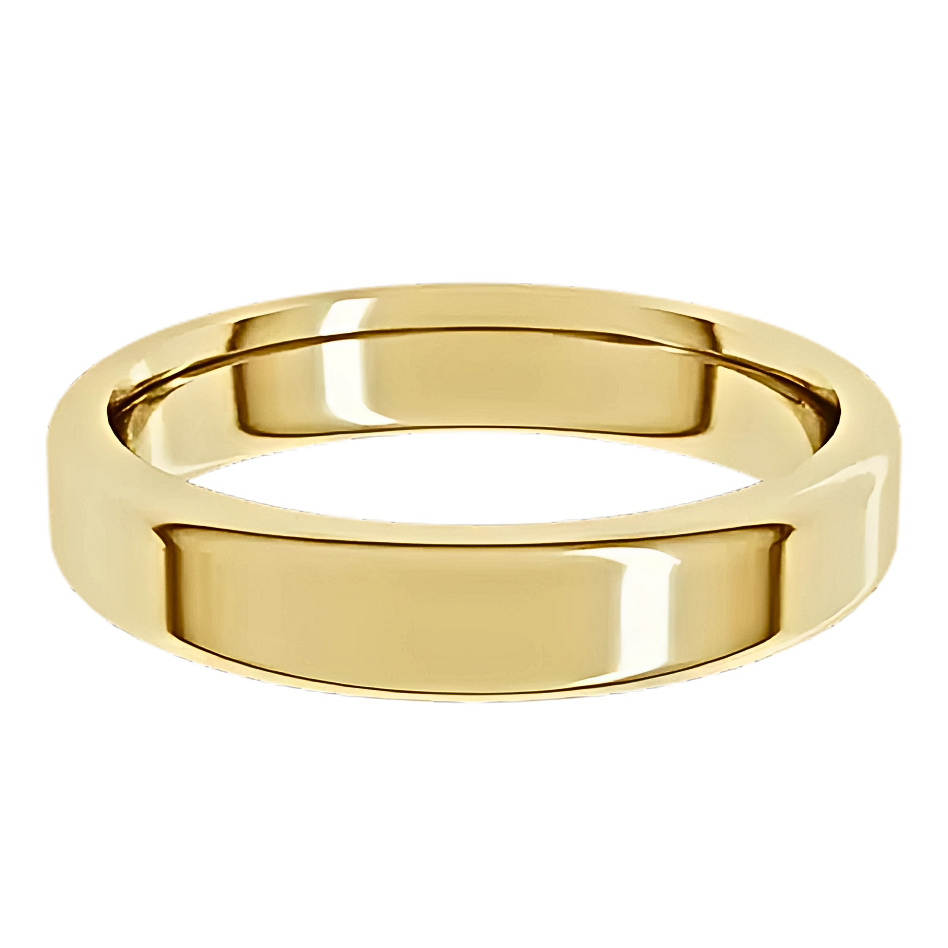 Comfort-Fit Round Edge Polished Men's Wedding Ring