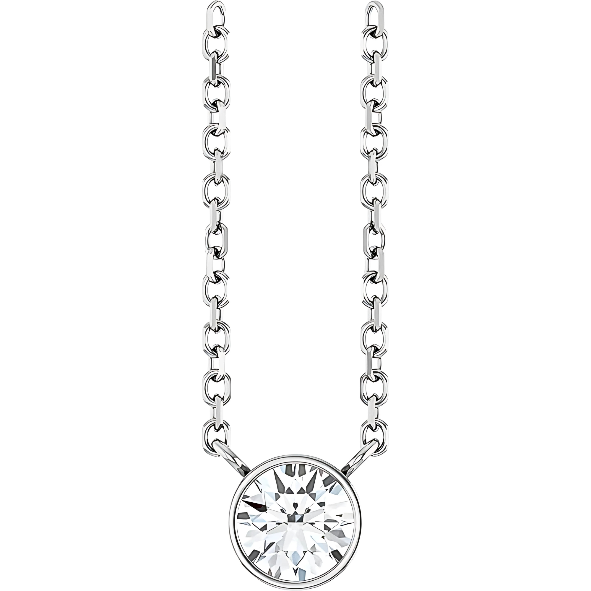 Hadley Solitaire Round Diamond Bezel Pendant Necklace