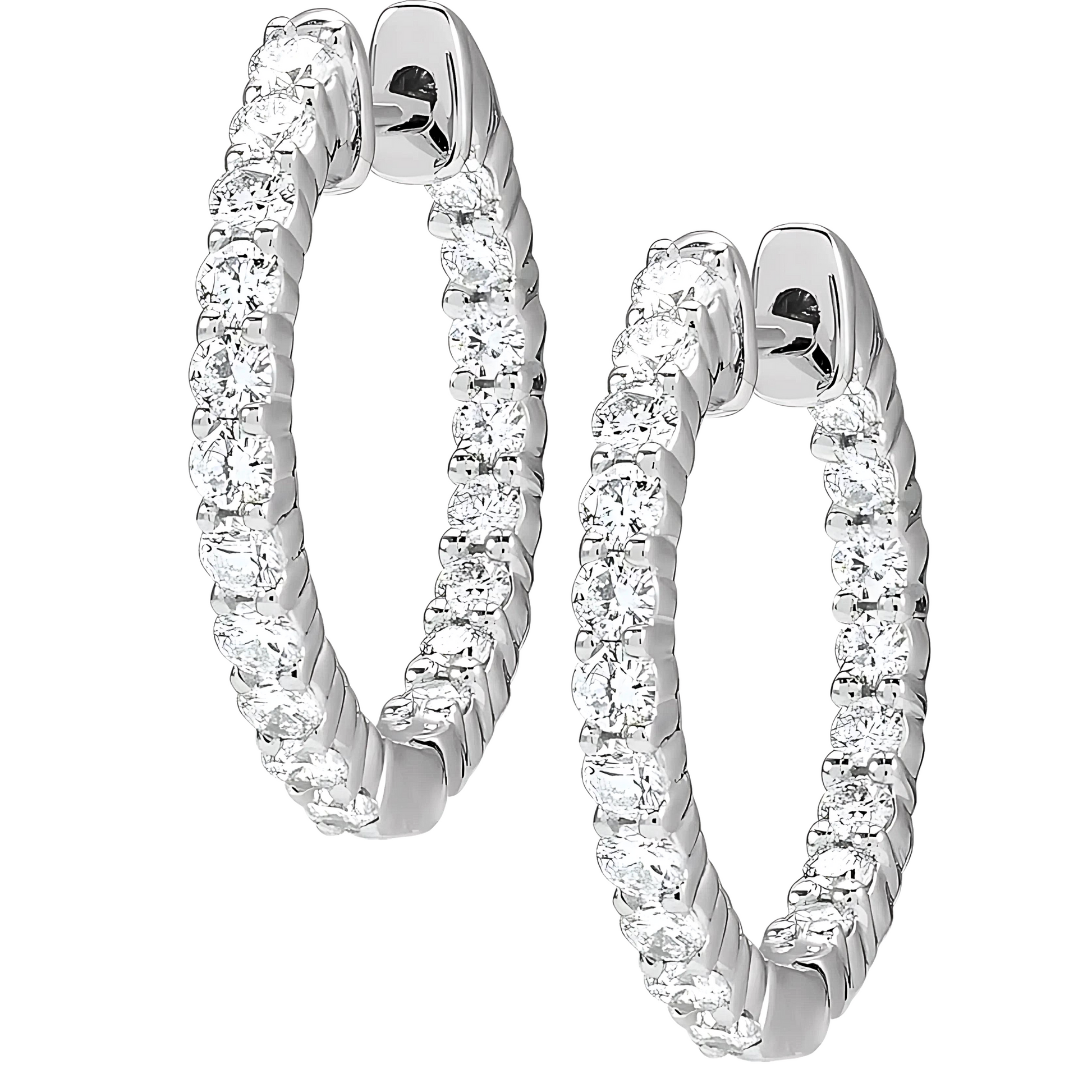 Harper Inside-Out Lab Grown Diamond Hoop Earrings