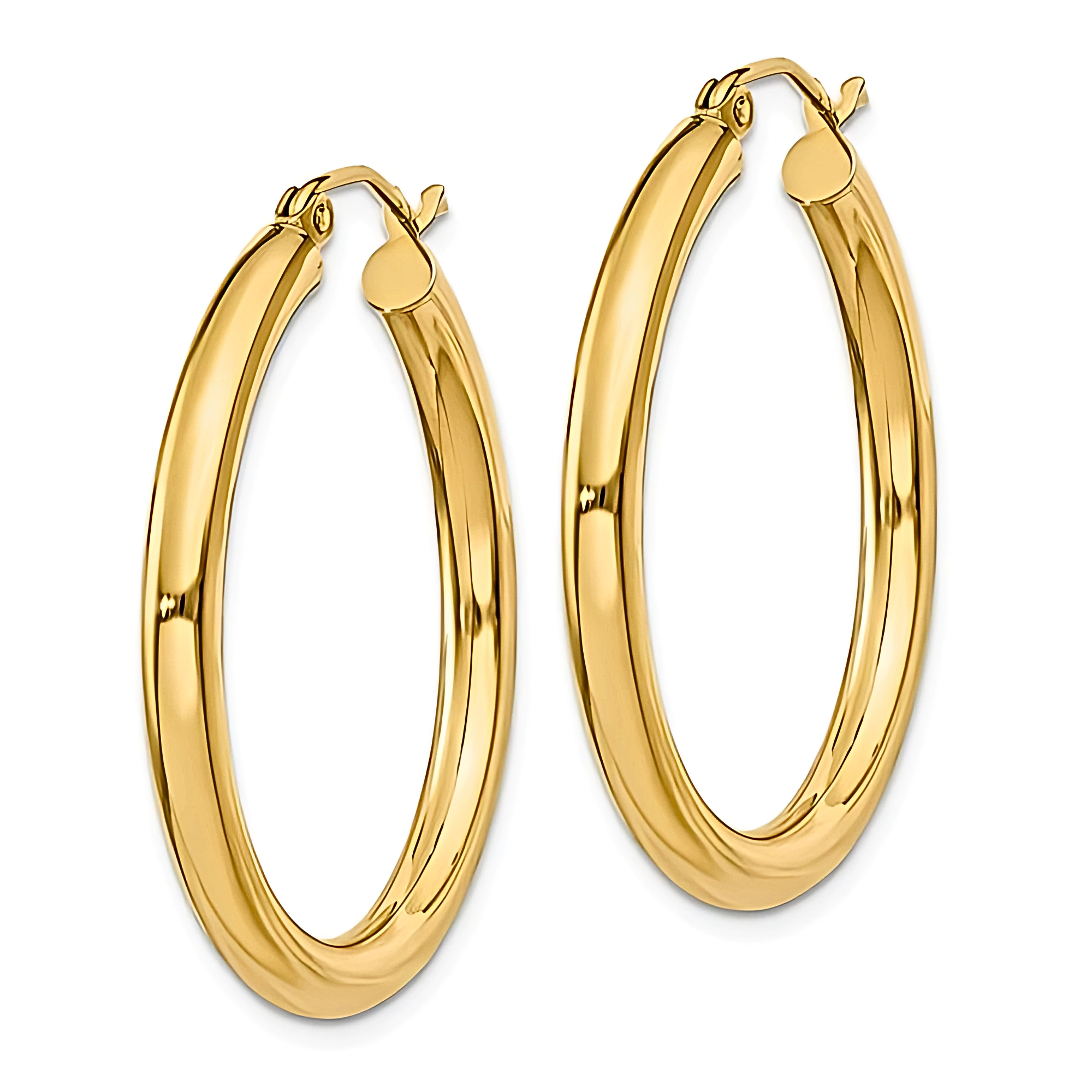Emma Polished Tube Hoop Earrings