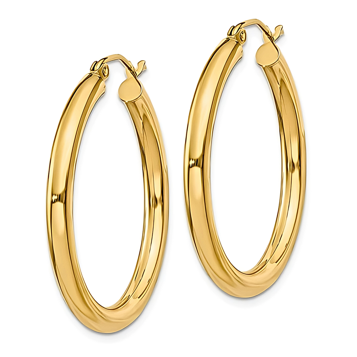 Emma Polished Tube Hoop Earrings