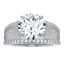 Nell Pavé Edge Hammered Cigar Band Setting