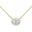 Madeline Bezel East-West Oval Lab Grown Diamond Necklace