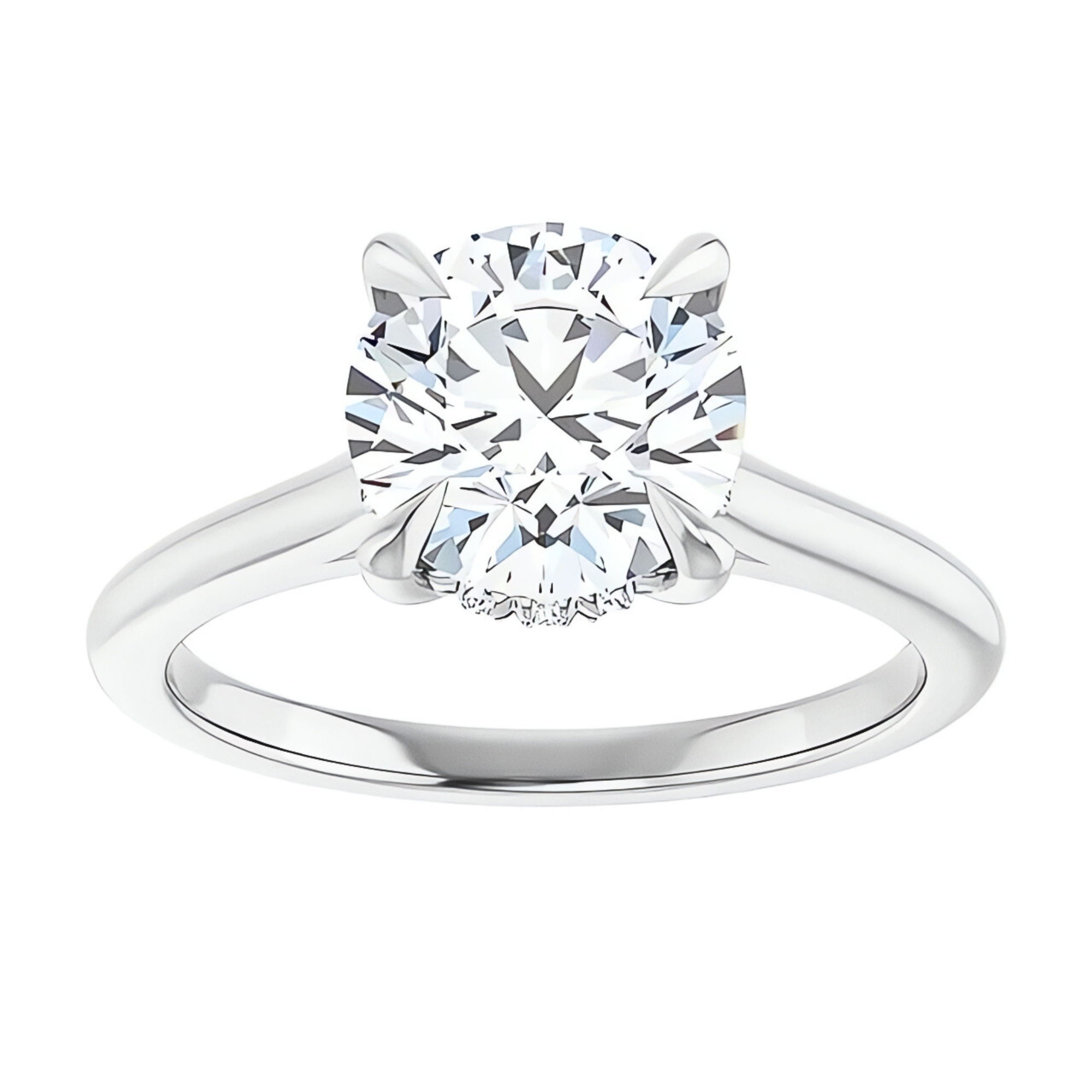 Kennedy Hidden Halo Cathedral Solitaire Setting