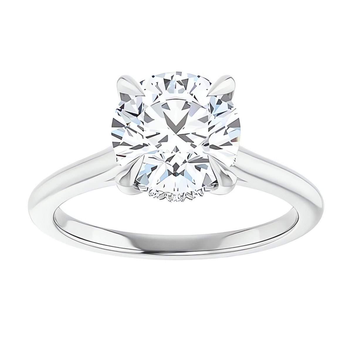 2mm Kennedy Hidden Halo Solitaire Setting
