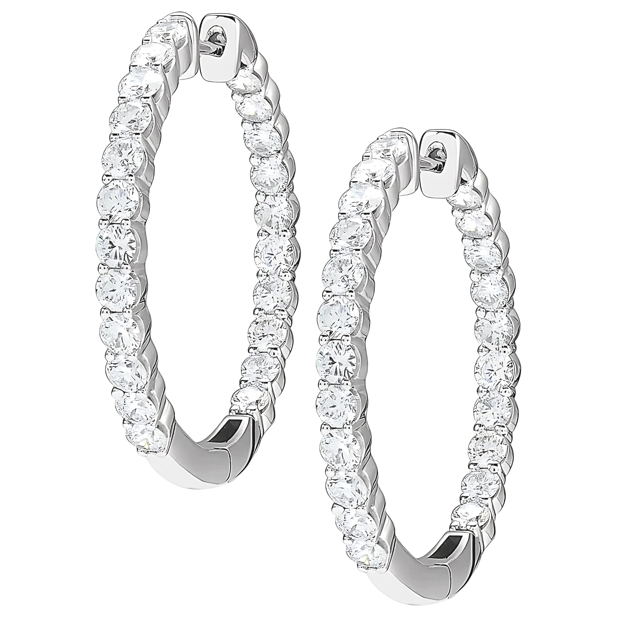Harper Inside-Out Lab Grown Diamond Hoop Earrings