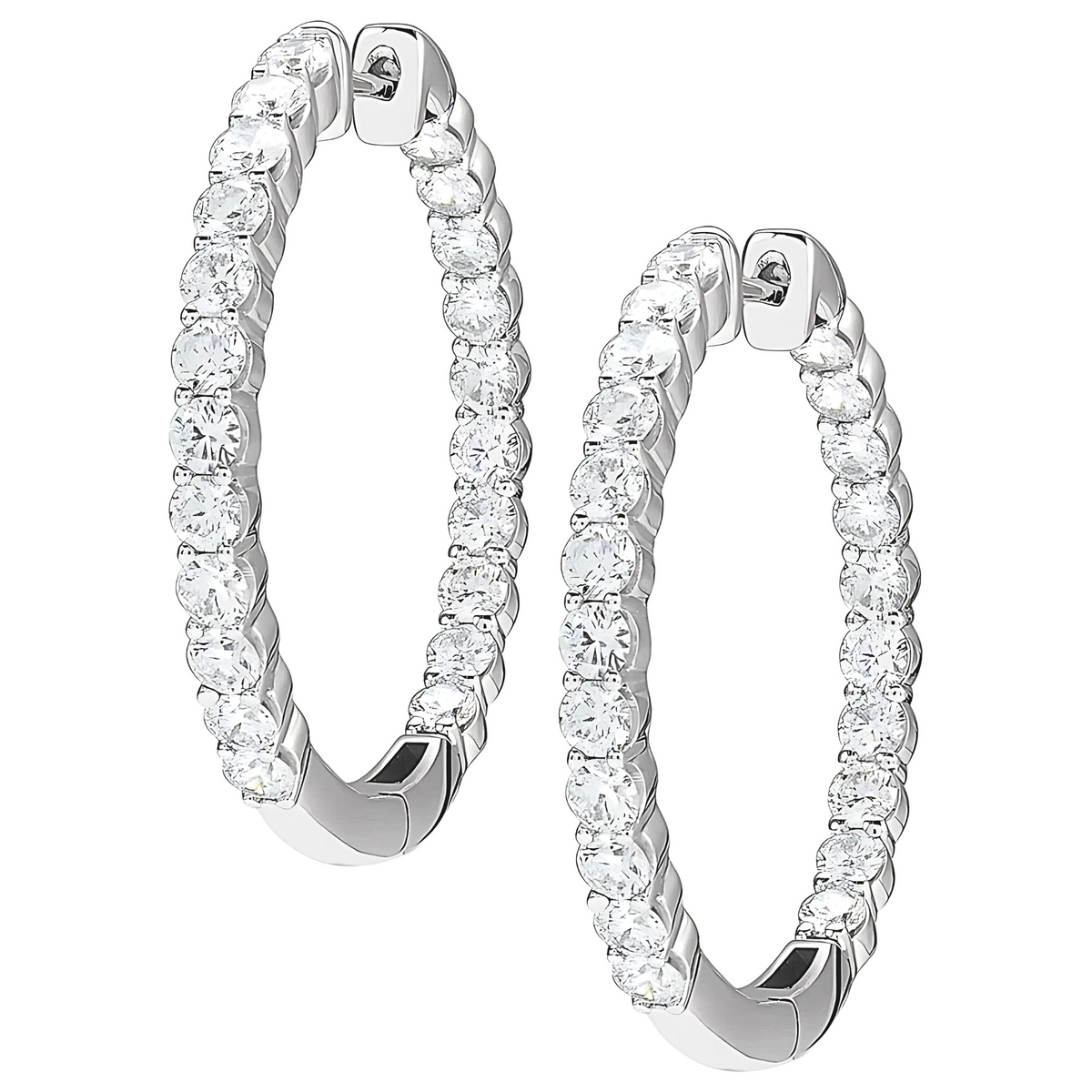 Harper Inside-Out Lab Grown Diamond Hoop Earrings