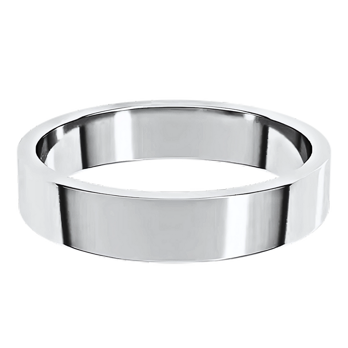 Classic Flat Polished Men's Wedding Ring