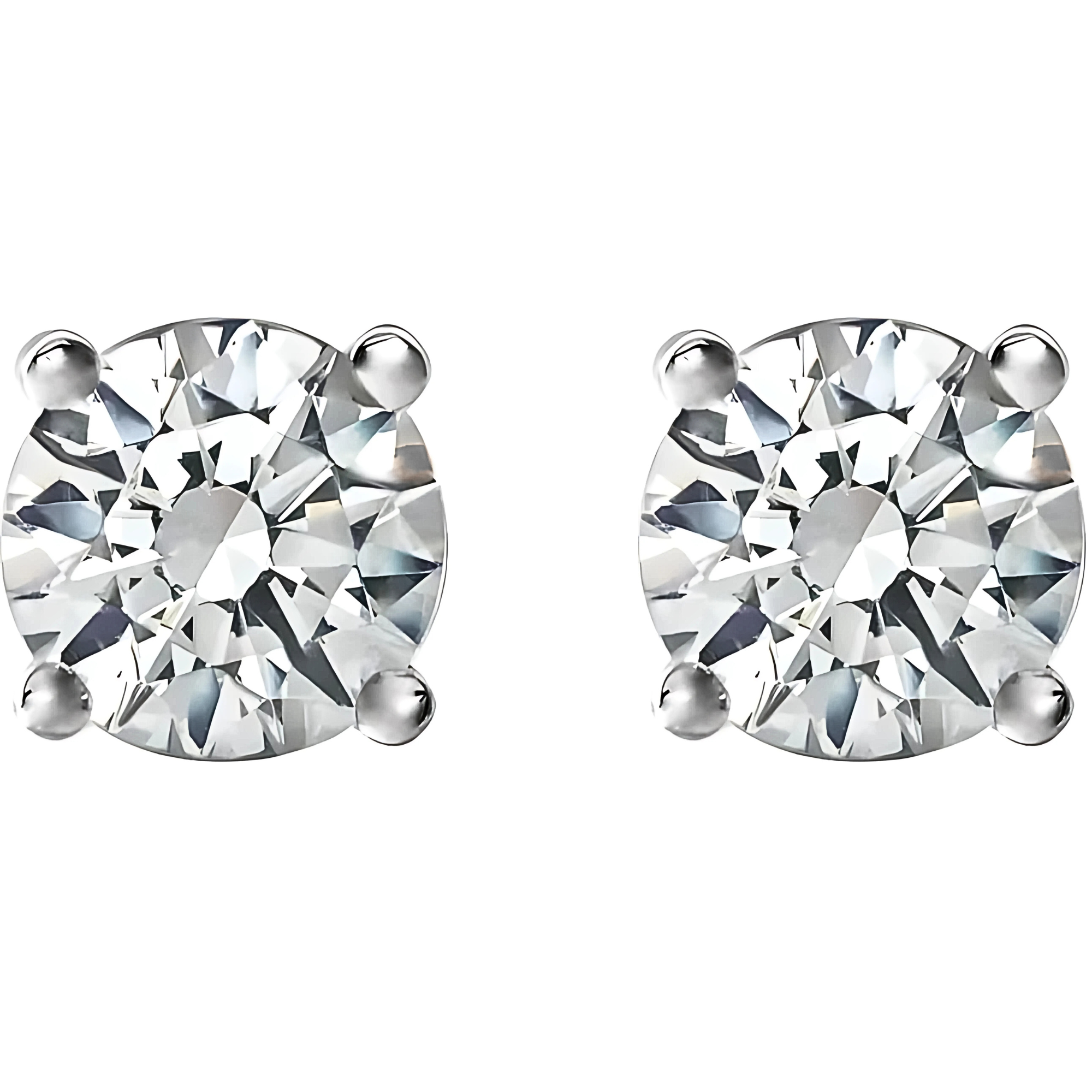 Catherine Round Lab Grown Diamond Basket Stud Earrings
