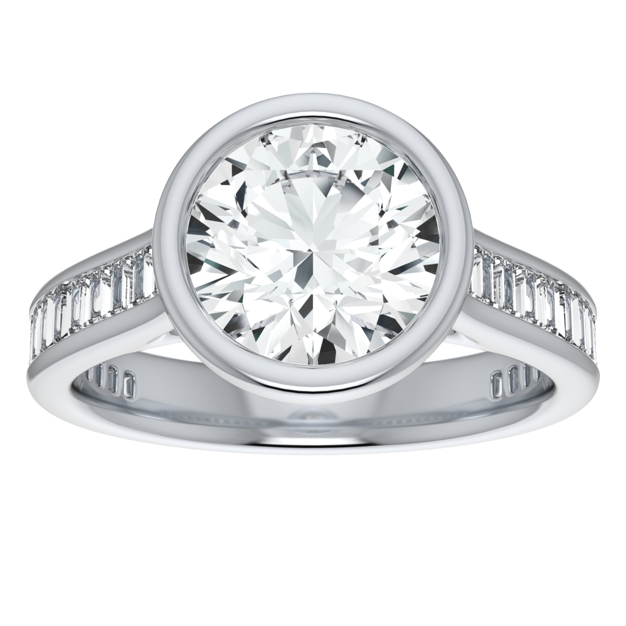 Megan Channel Baguette Bezel Setting