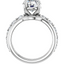 Esme Single Prong Bubble Setting & Matching Wedding Ring