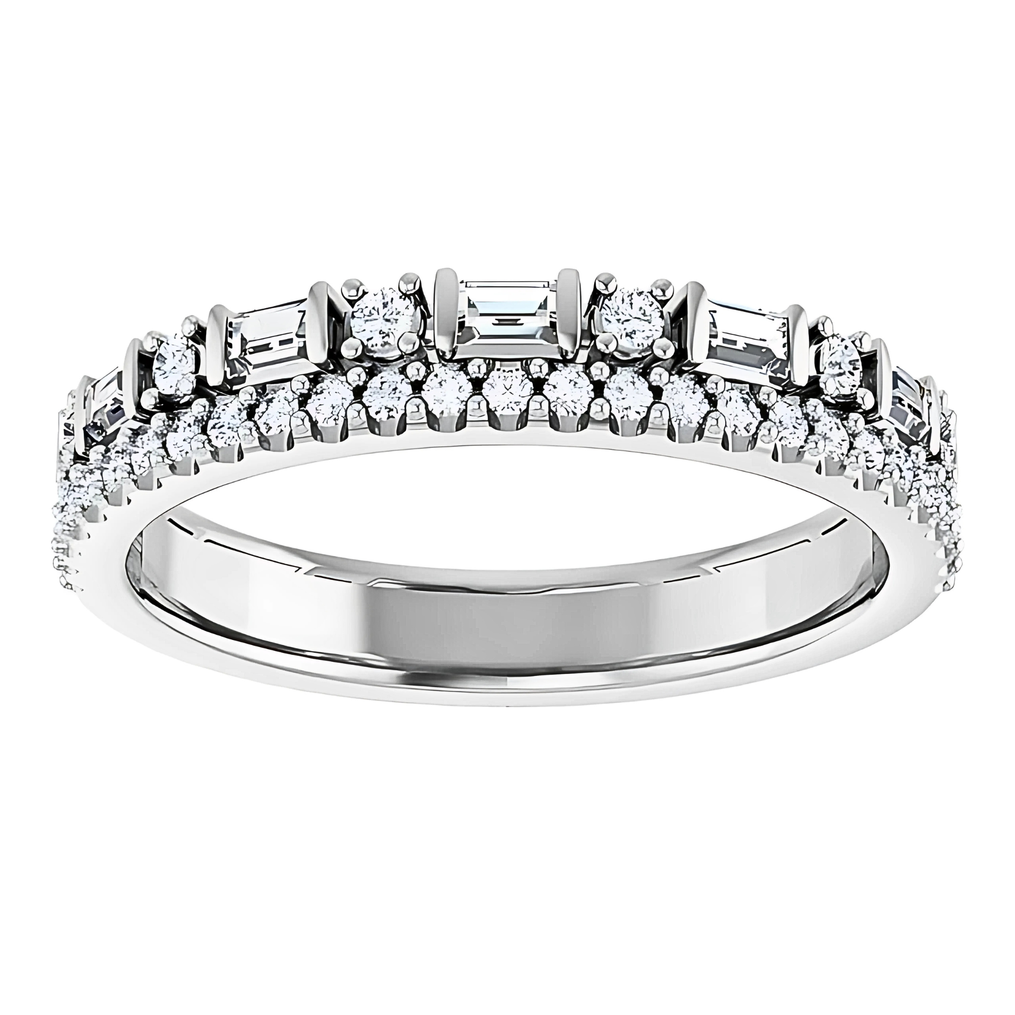 Ava Mixed-Shape Double Row Diamond Ring