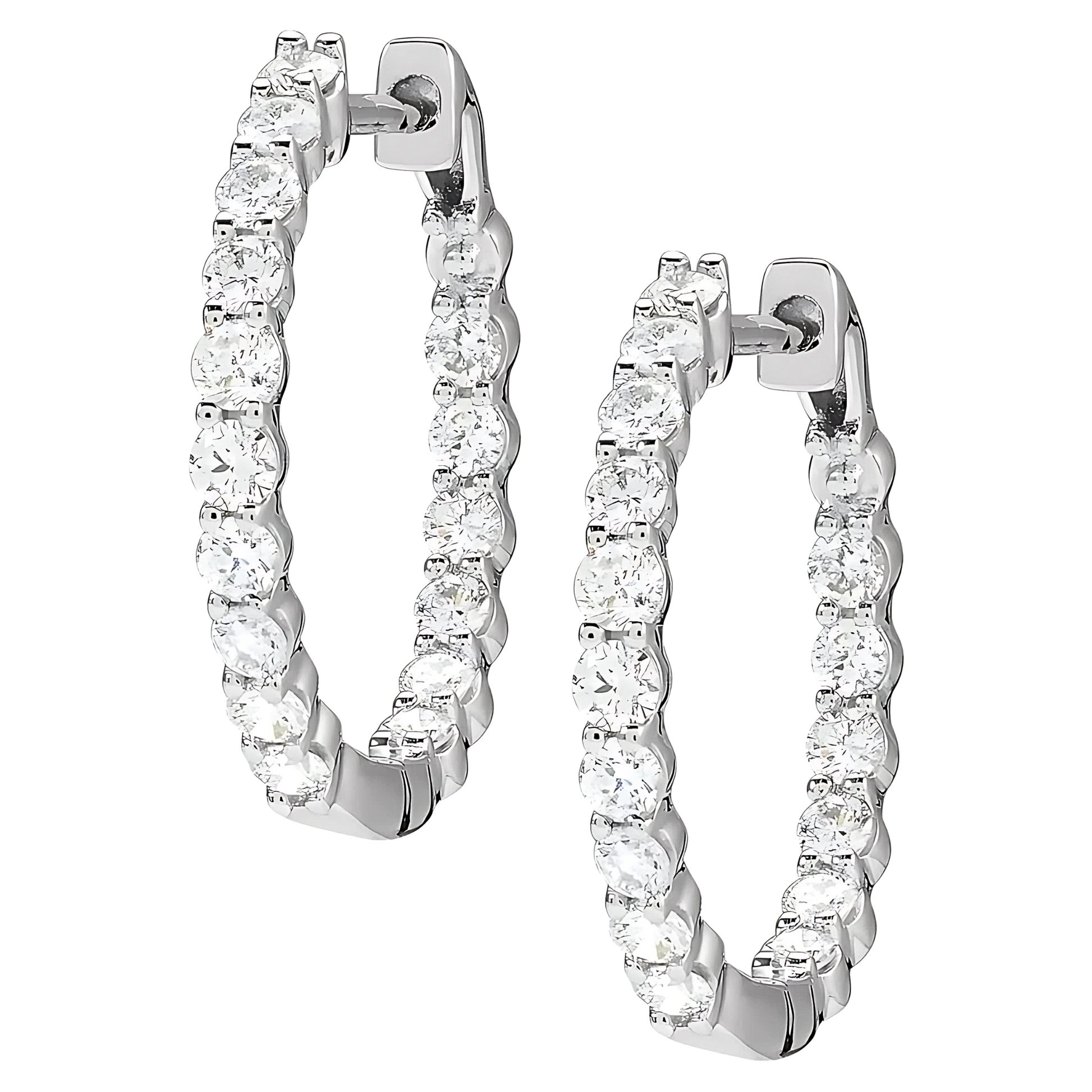 Harper Inside-Out Lab Grown Diamond Hoop Earrings