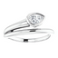 Dottie Pear Diamond Bezel Wrap Pinky Ring