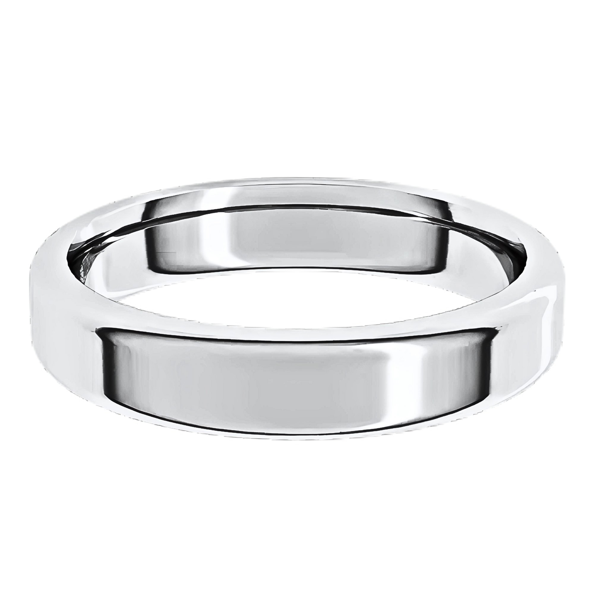 Comfort-Fit Round Edge Polished Men's Wedding Ring
