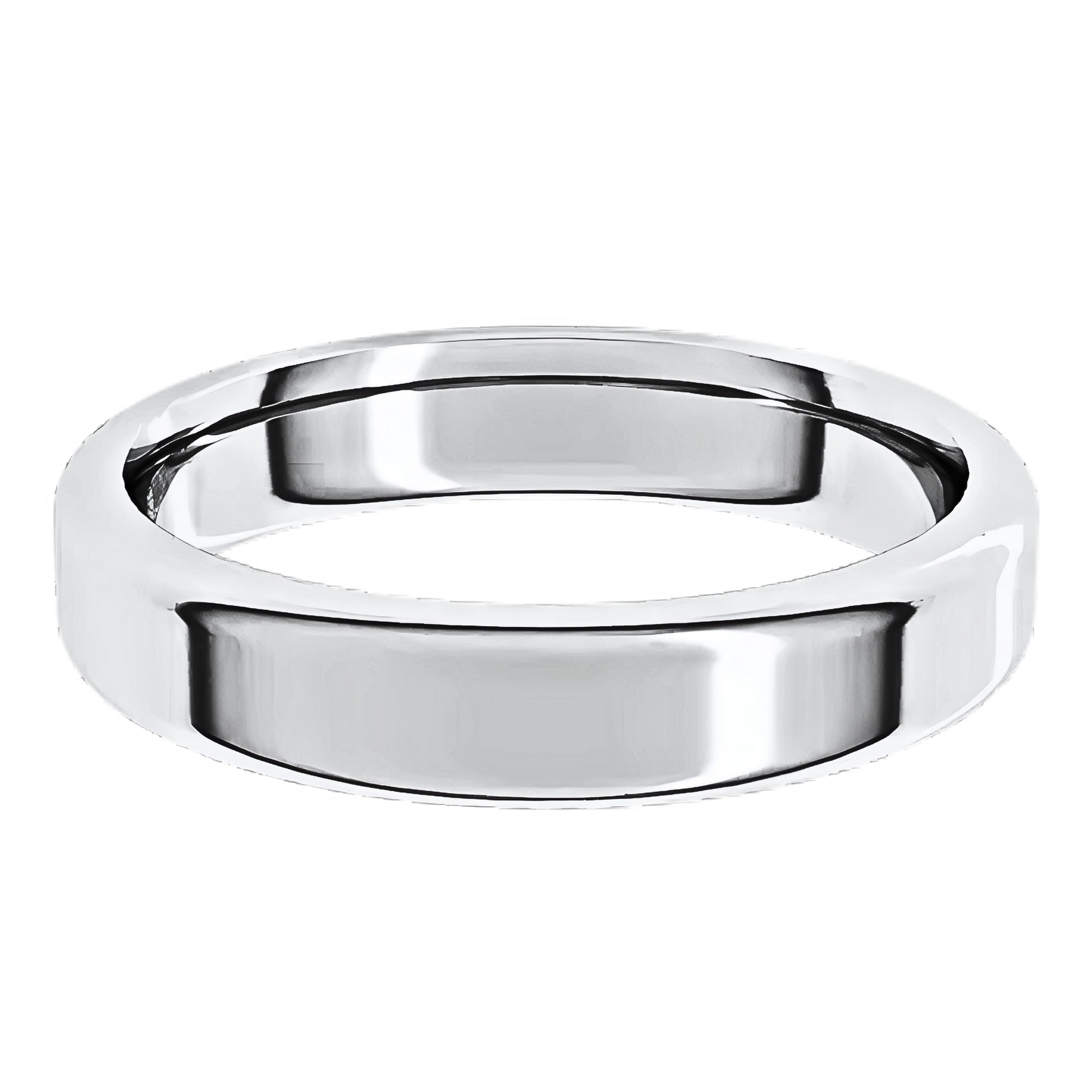 Comfort-Fit Round Edge Polished Men's Wedding Ring