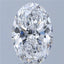 2.29ct Oval Lab Grown Diamond (Colour D, Clarity VVS2, IGI Certified)