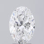 2.50ct Oval Lab Grown Diamond (Colour D, Clarity IF, IGI Certified)