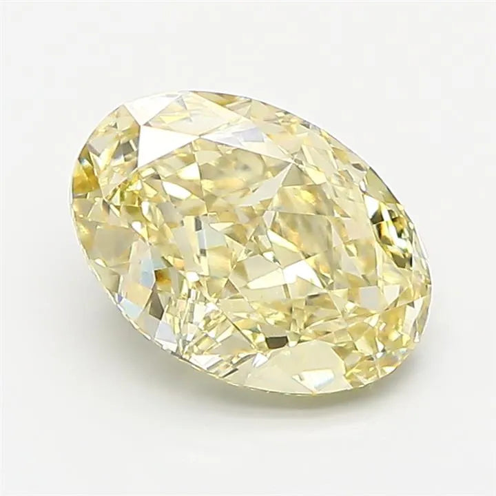 2.55ct Oval Lab Grown Diamond (Colour Fancy Light Yellow, Clarity VVS2, IGI Certified)