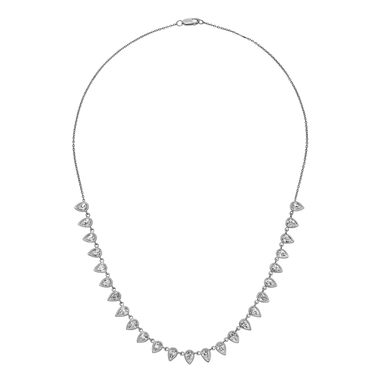 Ella Bezel Pear Lab Grown Diamond Petal Necklace