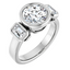 Giselle Three Stone Bezel Setting