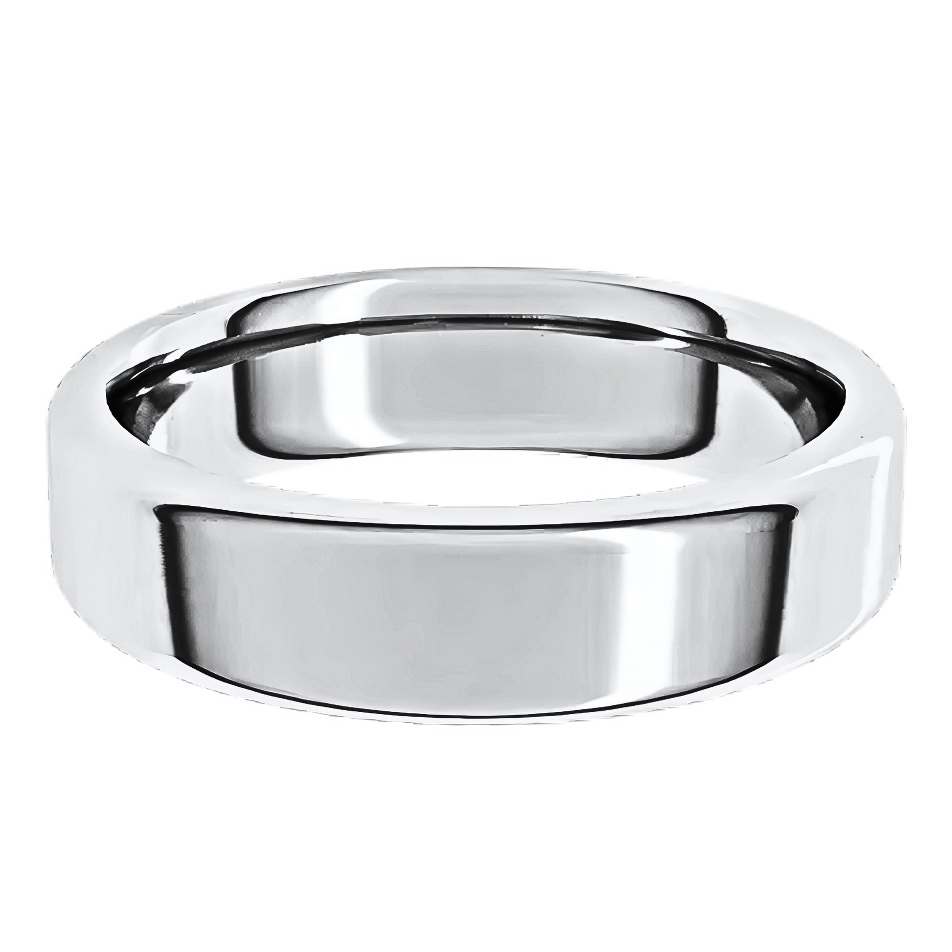 Comfort-Fit Round Edge Polished Men's Wedding Ring