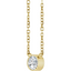 Hadley Solitaire Round Diamond Bezel Pendant Necklace