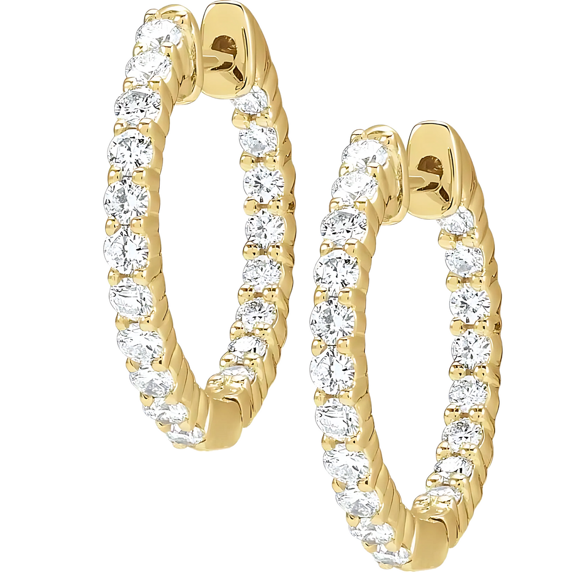 Harper Inside-Out Lab Grown Diamond Hoop Earrings