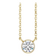 Hadley Solitaire Round Diamond Bezel Pendant Necklace