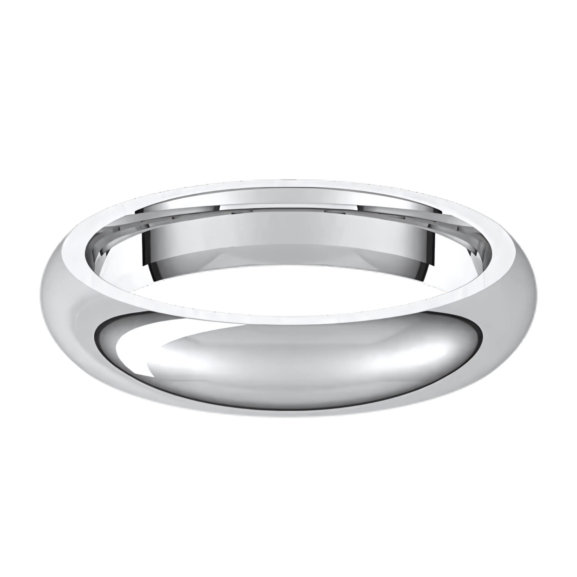 Comfort-Fit Half Round Polished Men's Wedding Ring