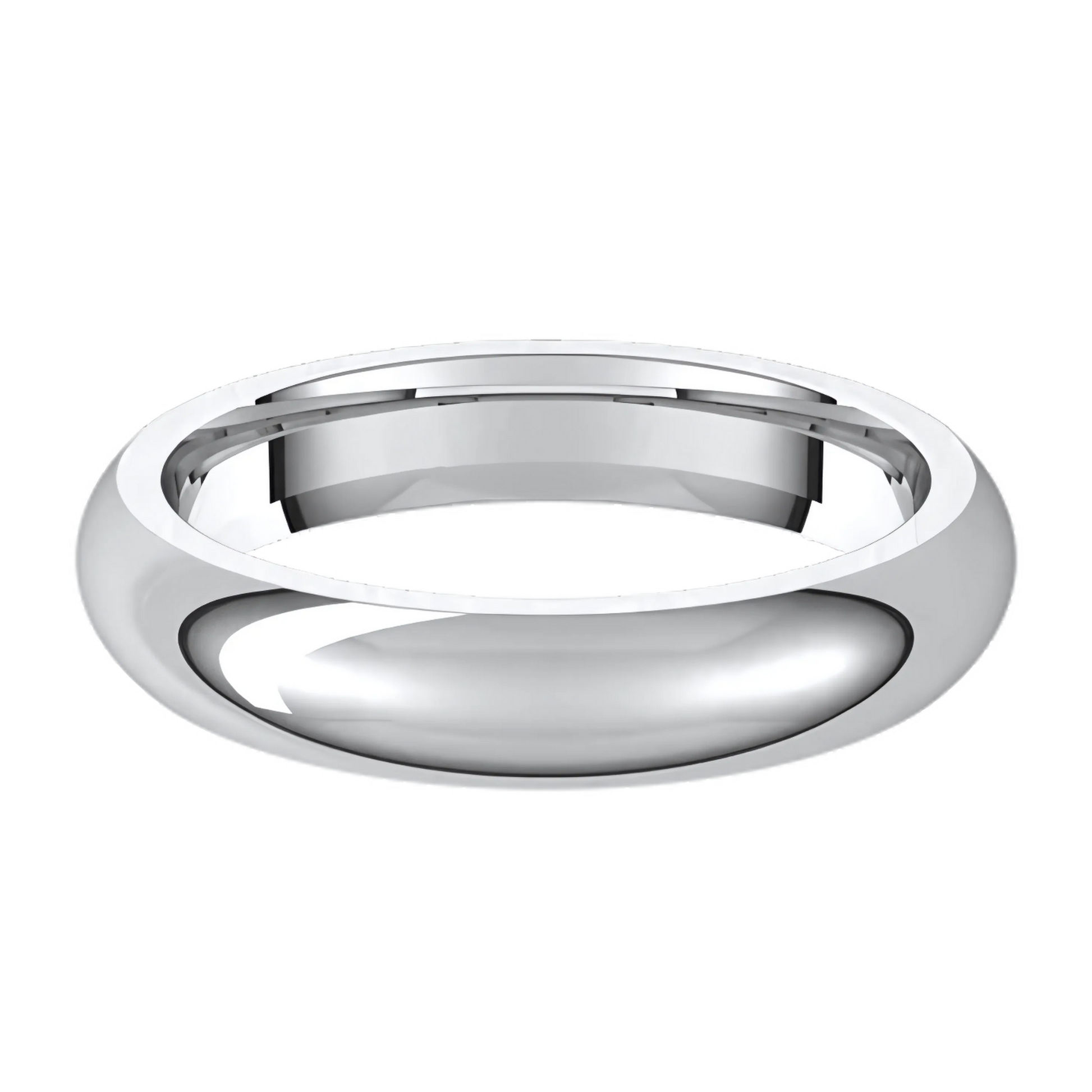 Comfort-Fit Half Round Polished Men's Wedding Ring
