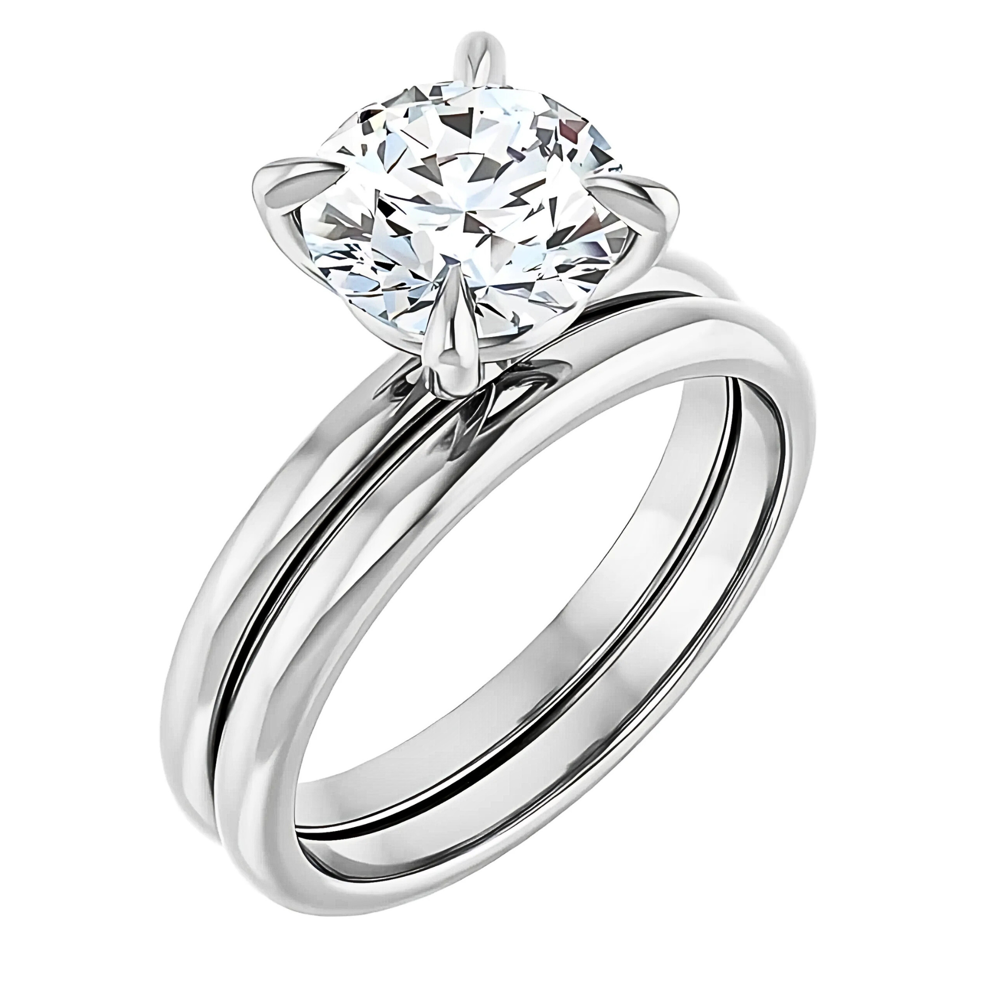 Olivia Solitaire Setting & Matching Wedding Ring