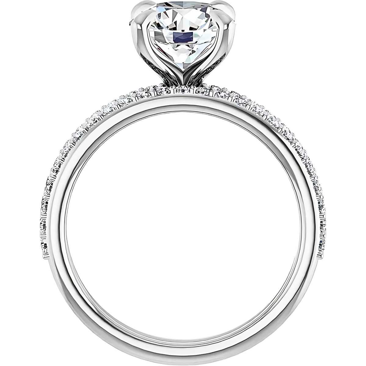 Charlotte Pavé Diamond Setting & Matching Wedding Ring