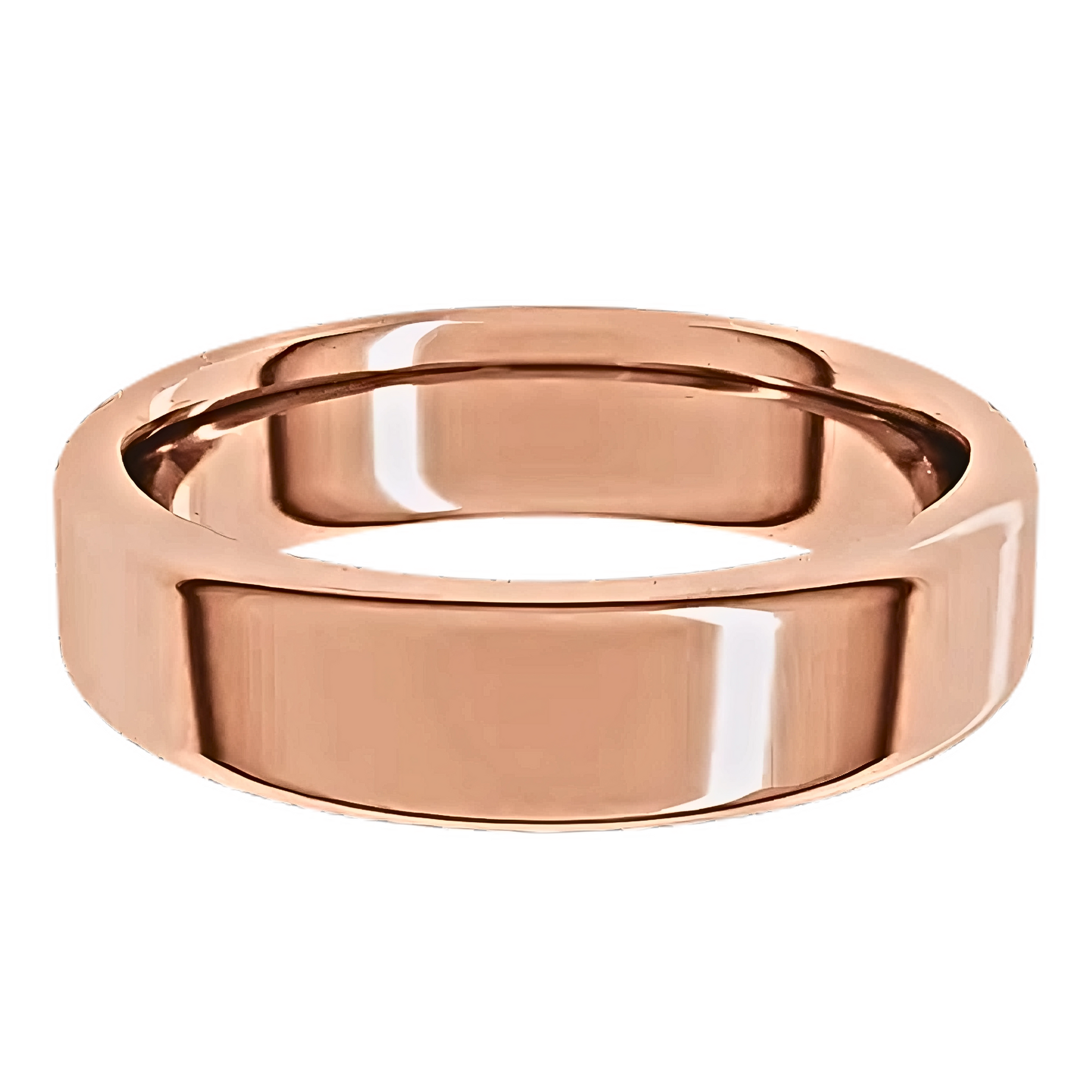 Comfort-Fit Round Edge Polished Men's Wedding Ring