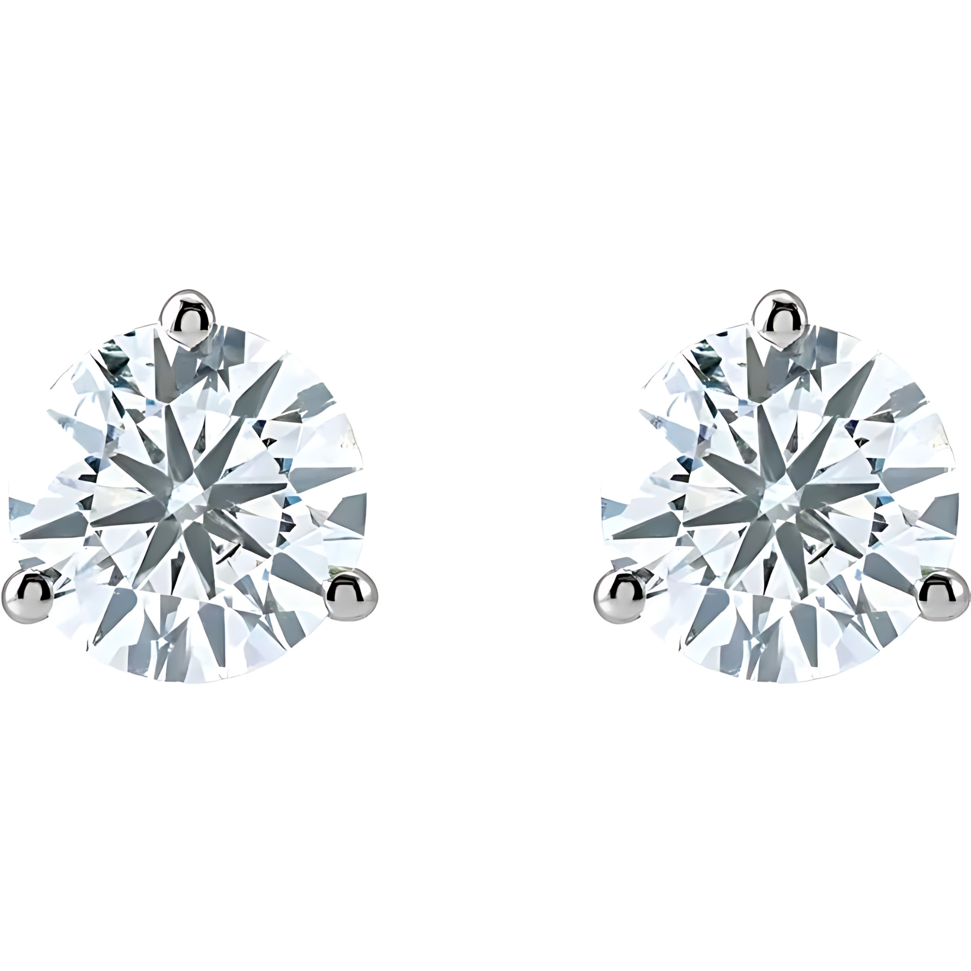 Eliza Round Lab Grown Diamond Martini Stud Earrings