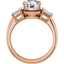 Sophia Three Stone Setting & Matching Wedding Ring
