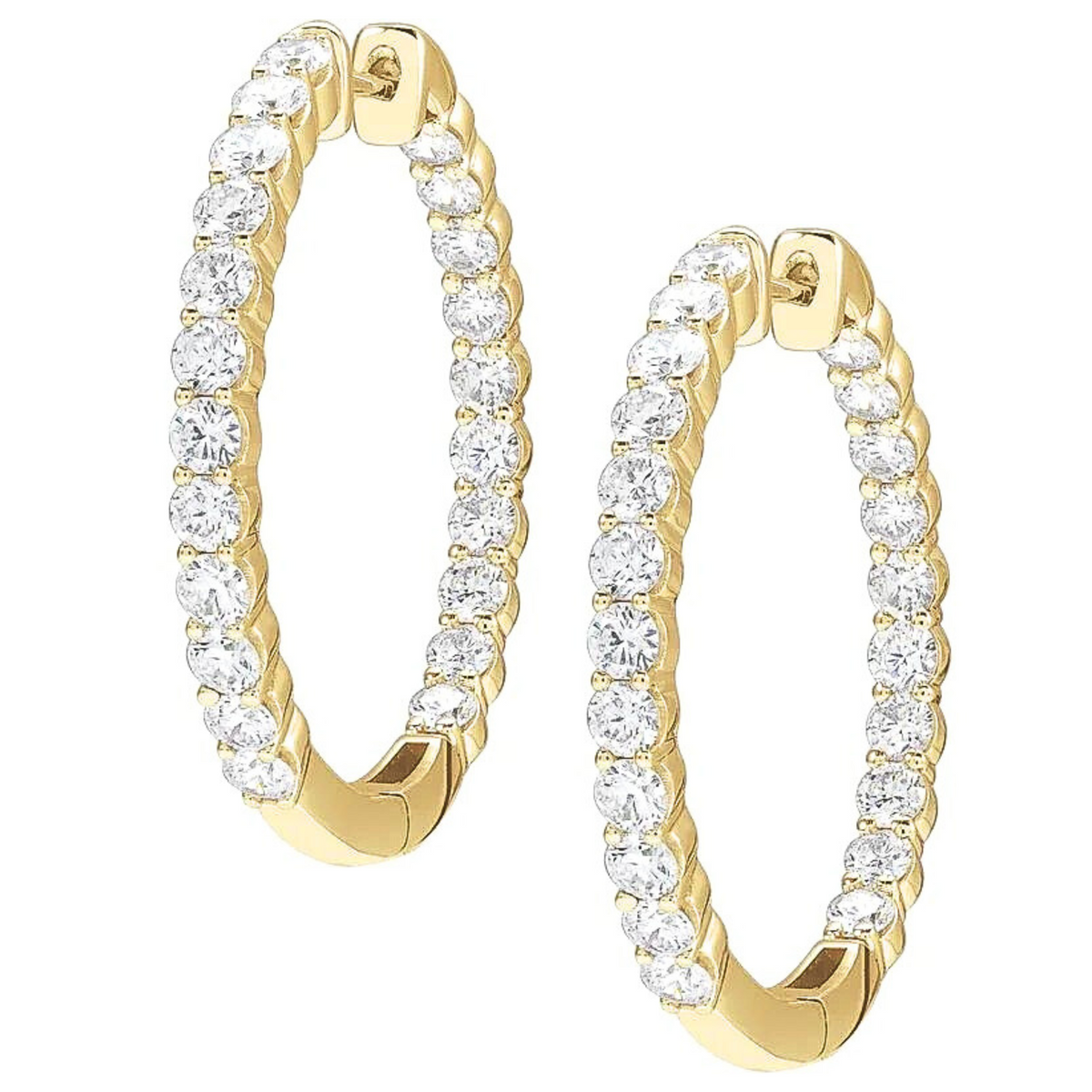 Harper Inside-Out Lab Grown Diamond Hoop Earrings