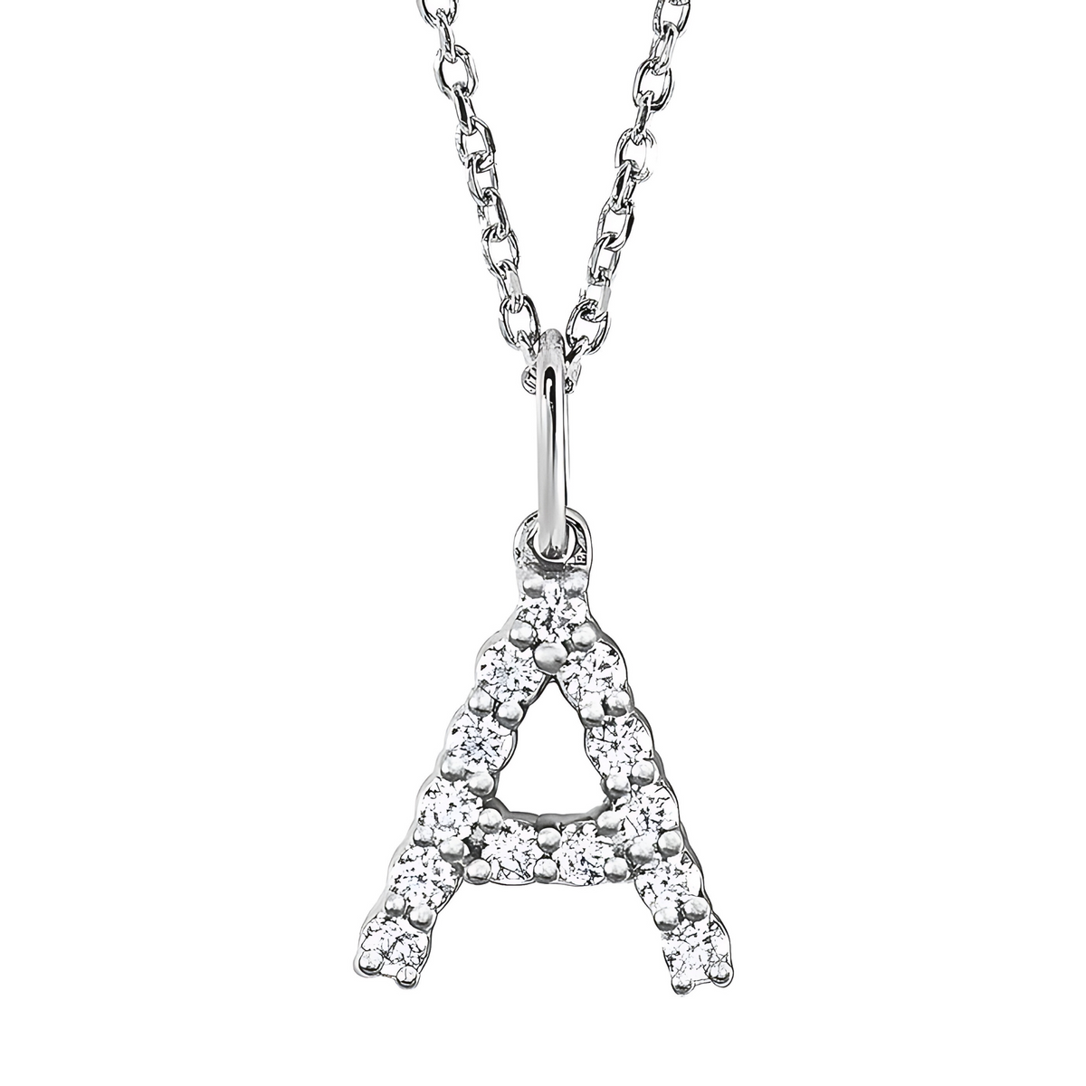 Initial Lab Grown Diamond Pendant Necklace