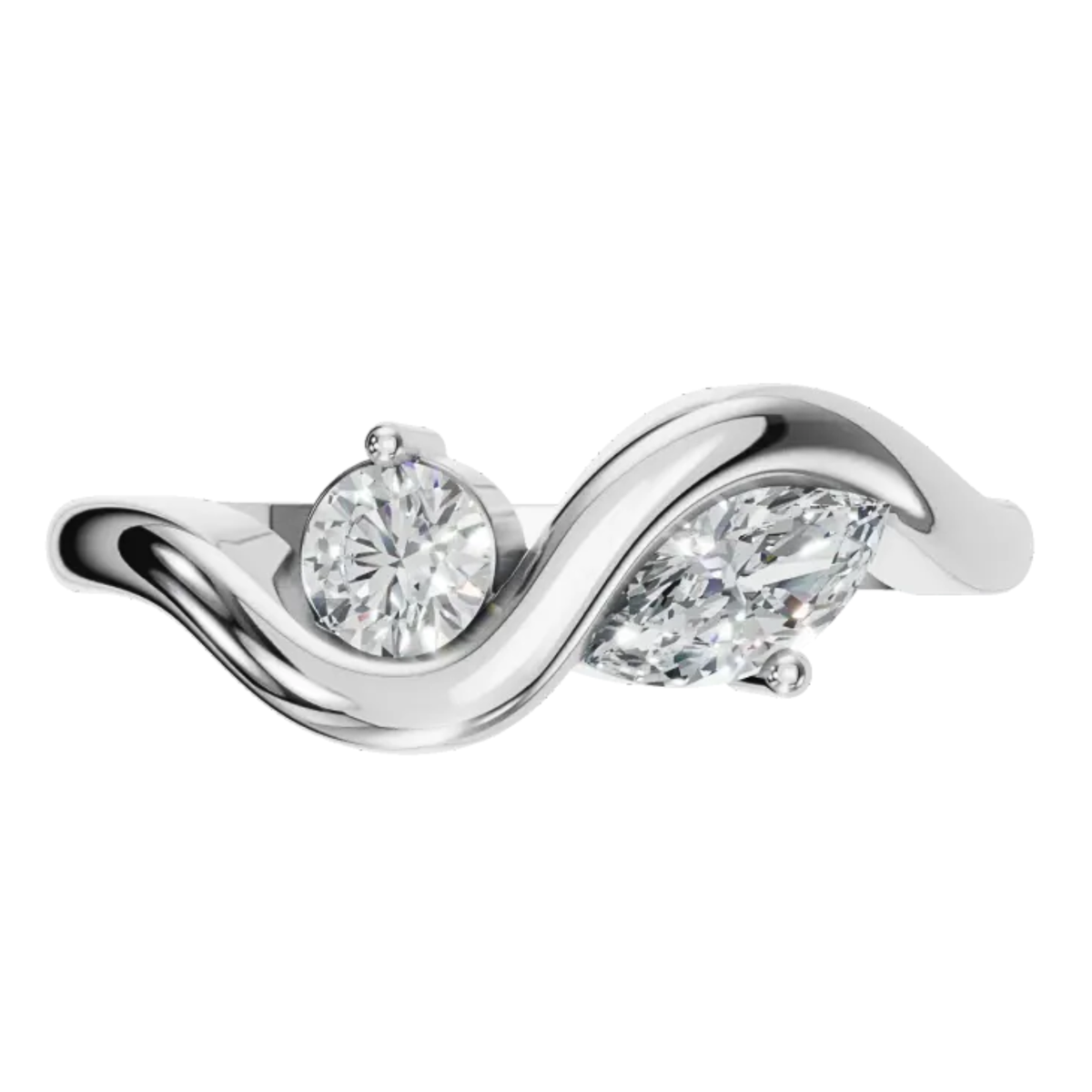 Felicity Toi-et-Moi Round & Marquise Diamond Ring