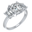 Phoebe Trapezoid Three Stone Setting