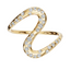 Seraphina Scattered Diamond Bezel Wave Ring