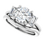 Surrey Three Stone Setting & Matching Wedding Ring
