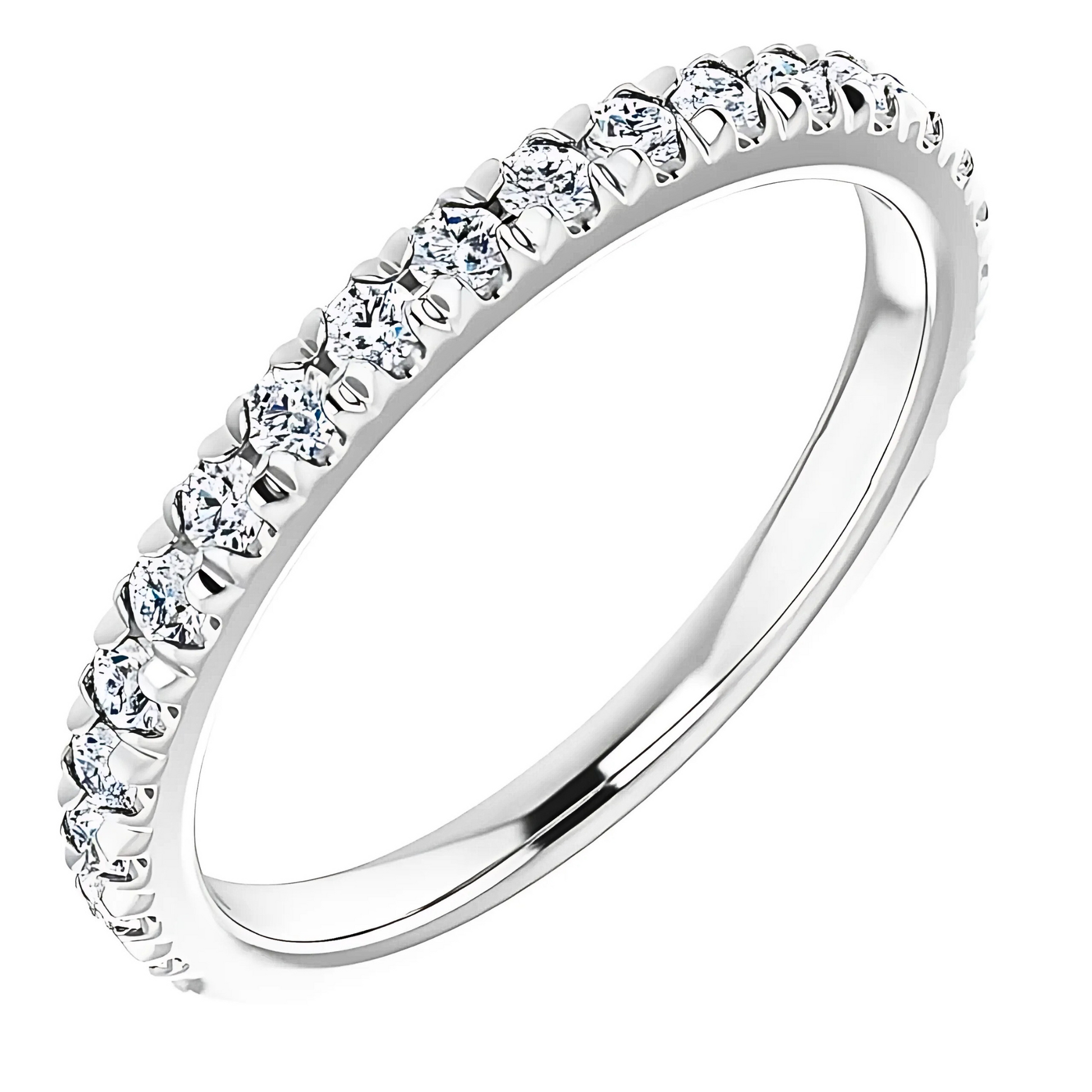 Louisa French Pavé Diamond Wedding Ring