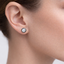 Elsie Georgian Button Back Lab Grown Diamond Stud Earrings